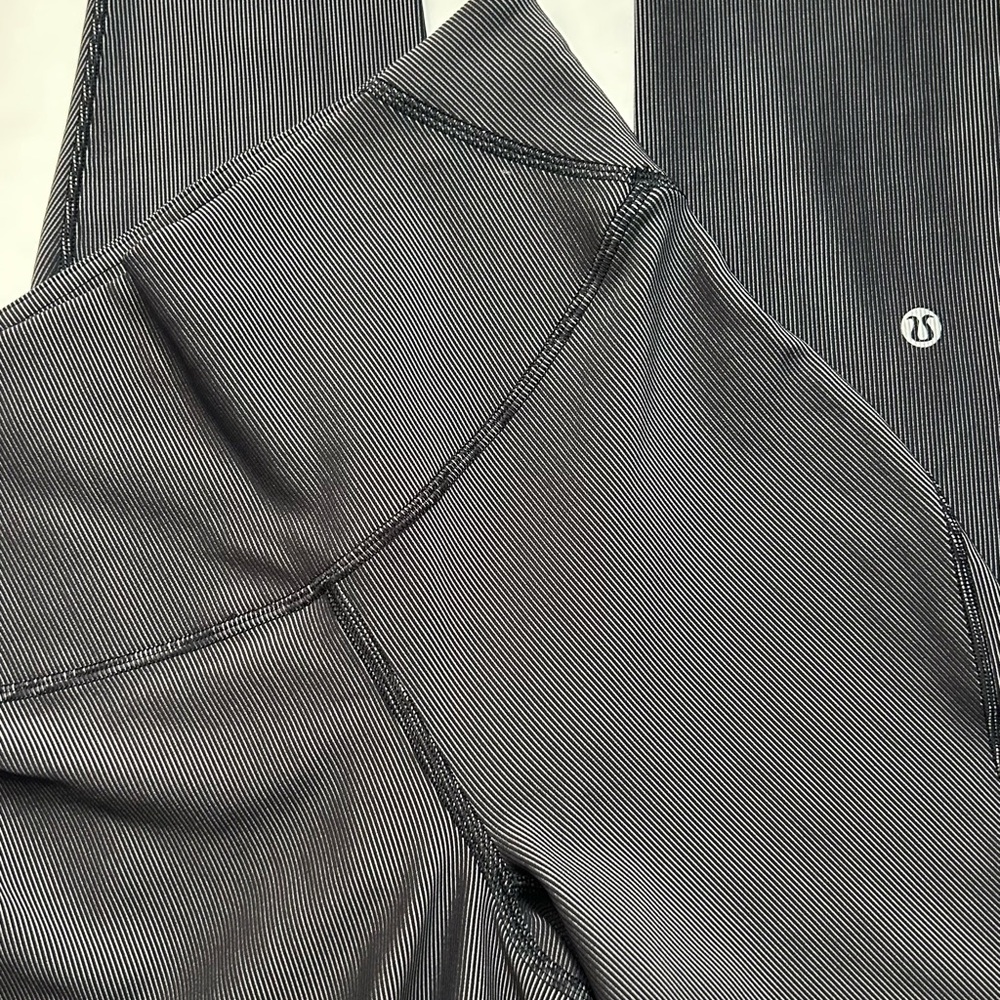 Lululemon Charcoal Striped Leggings